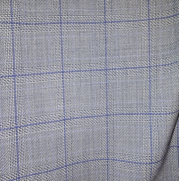 Men's Blue Windowpane suit - Picture 4 of 9